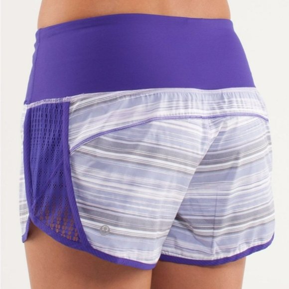 lululemon athletica Pants - Lululemon Sun Sprinter Striped Crochet Shorts